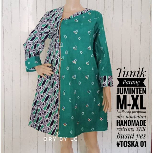 TUNIK BATIK KOMBINASI JUMPUTAN | DRESS BATIK BUSUI | DRESS BATIK JUMPUTAN ASLI