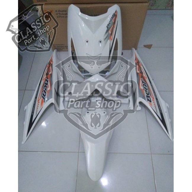 PAKET BODY BEAT FULL SET BODY BEAT LAMA KARBU PUTIH SET STRIPING 2010 2012