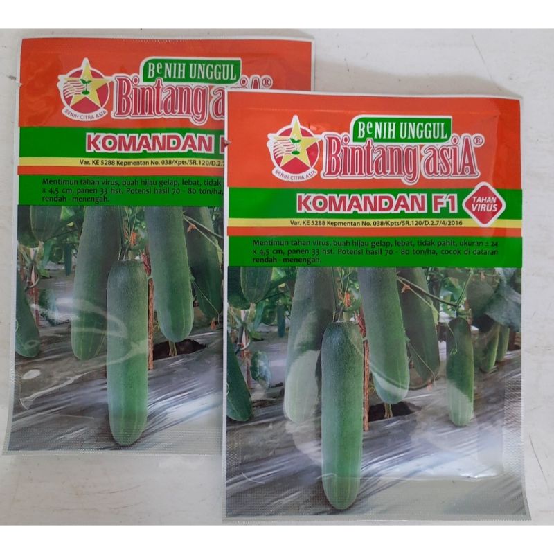 Bibit Timun Hijau Hibrida KOMANDAN F1 Isi 20 Gram. Benih Timun F1. Bibit Mentimun.