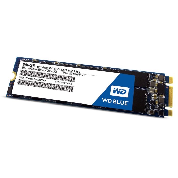 WD SSD BLUE 500GB / M.2 2280 SATA SSD / 3D NAND SSD / 5 years warranty