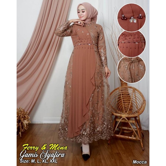 Kebaya Gamis Syafira / Gamis Pesta Mewah Modern / Gamis Kebaya Kondangan / Gamis Kebaya Bridesmaid / Kebaya Modern / Kebaya Wisuda  / Kebaya Seragam