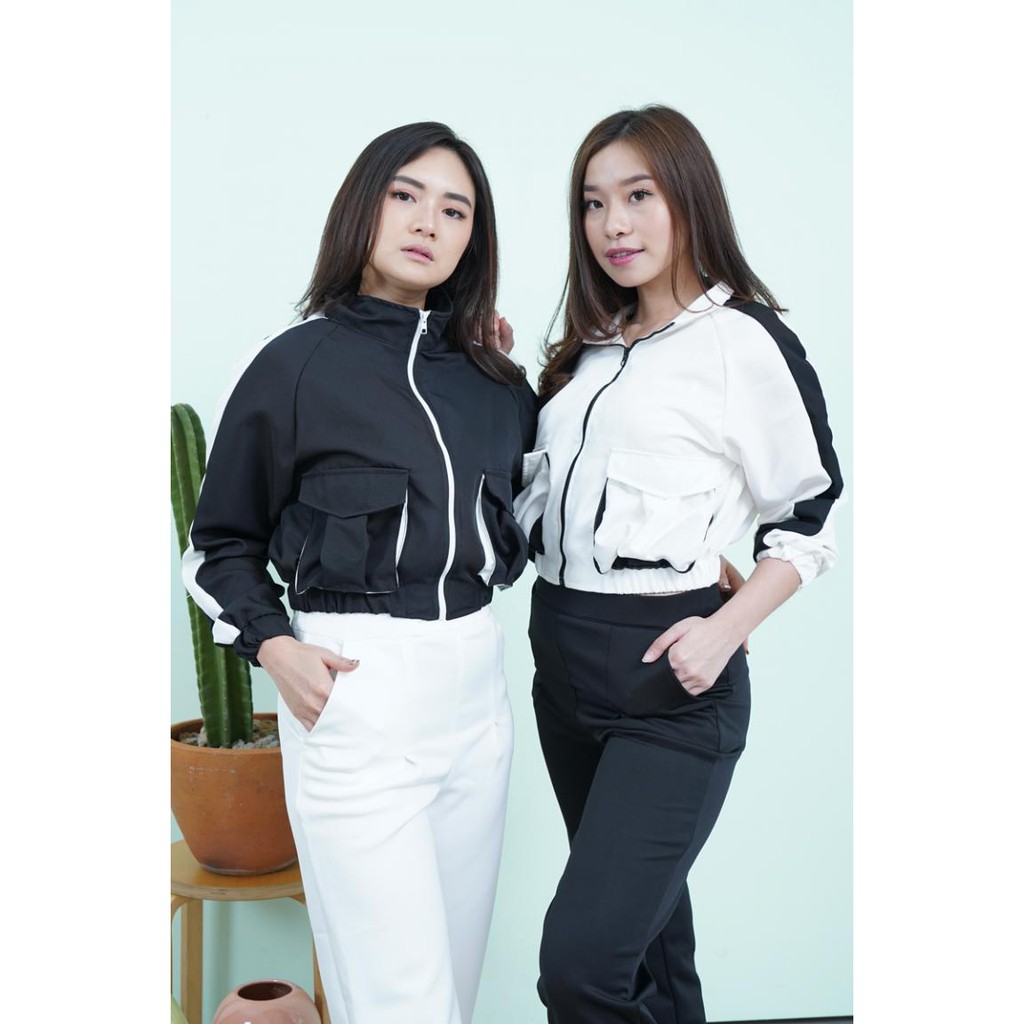 JANE COLLECTION || Adjective Jacket Jaket Motor Wanita Korea PO Bkk