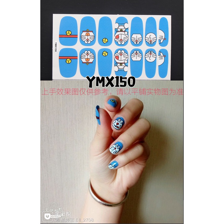 Stiker Kuku Motif Kartun Graffiti Leopard Gaya Korea Untuk Nail Art