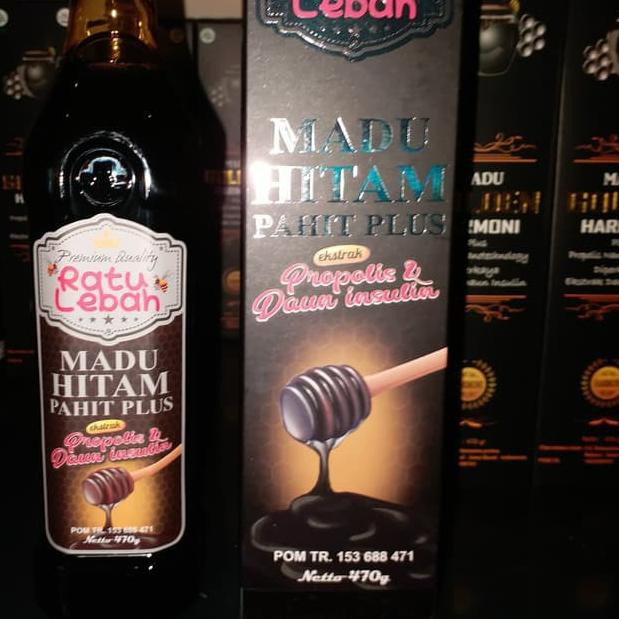 

Termurah!! (pcl-234) Madu Hitam Pahit Ratu Lebah plus Propolis Trigona & Daun Insulin Asli 100% Orig