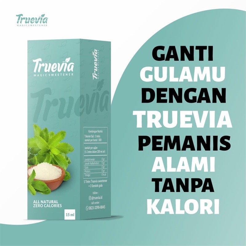 

TRUEVIA EKSTRAK DAUN STEVIA PENGGANTI GULA PEMANIS ALAMI TANPA KALORI