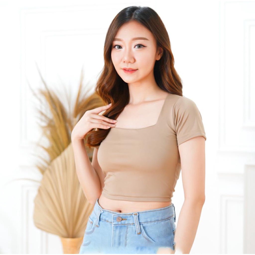 GSC - Soltice Uneck Jersey Crop Top / Crop Top Wanita Terbaru