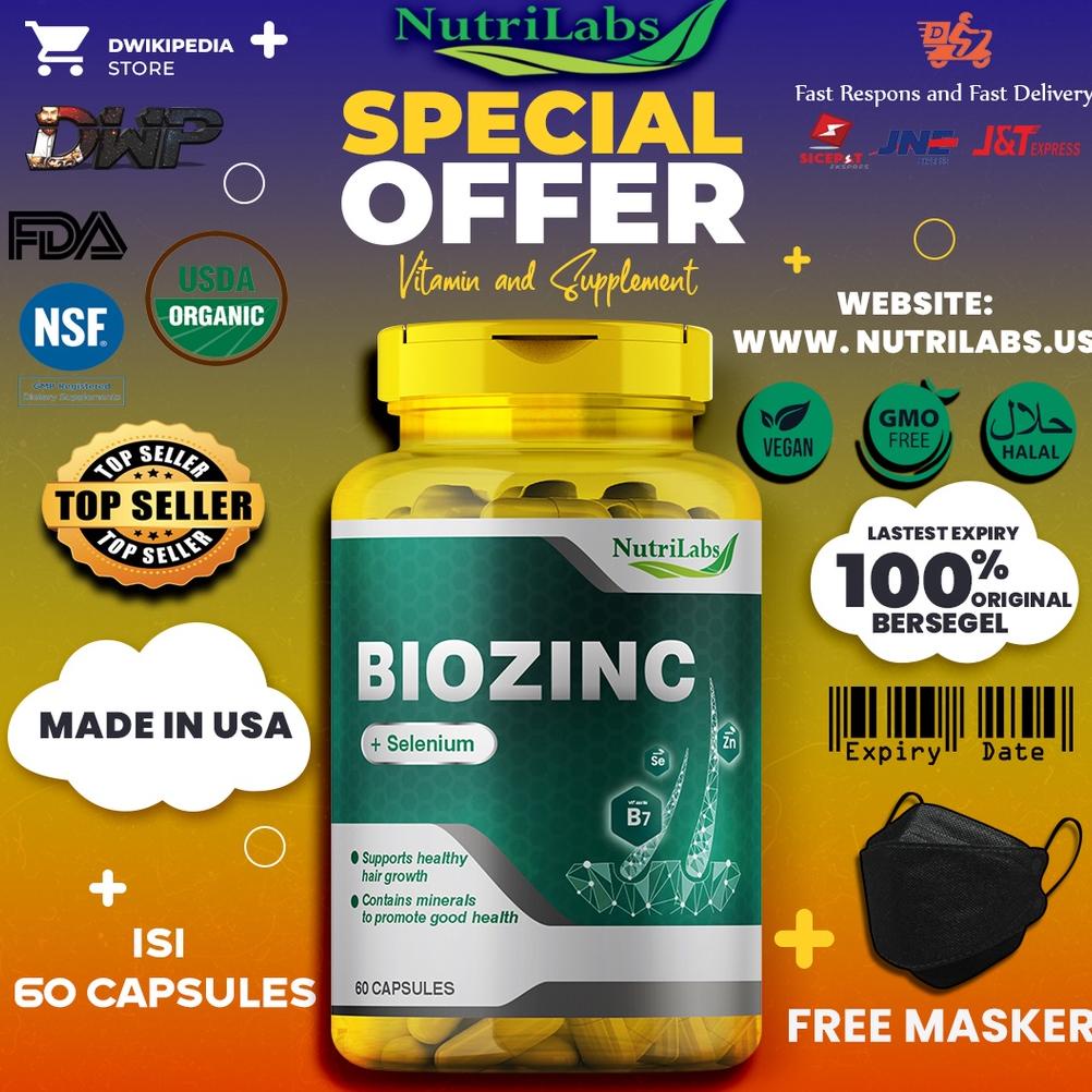 Nutrilabs Biozinc Biotin Zinc Selenium - 60 Capsules