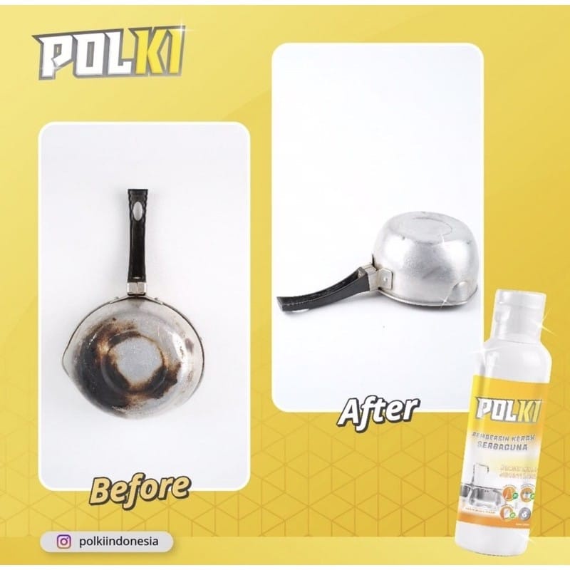 POLKI Pembersih KERAK KACA / PANCI STAINLESS STEEL / 100 ML