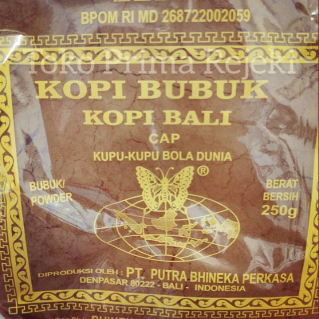 

Kopi Bali Cap Kupu Kupu Bola Dunia 250 Gr