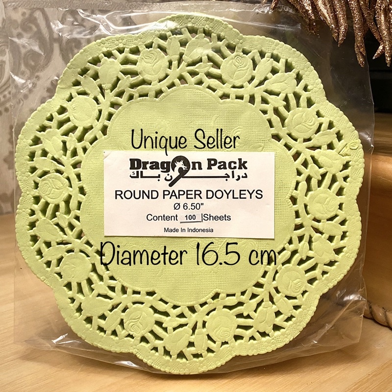 Paper Doilies Warna 6.5&quot; Diameter 16.5 cm isi 100 untuk dus 18x18 / Alas Renda Kue Kering 6.5 / Doilies Paper Warna Warni 6,5&quot; 6,5 / Doily Doyly Paper 6.5 6,5