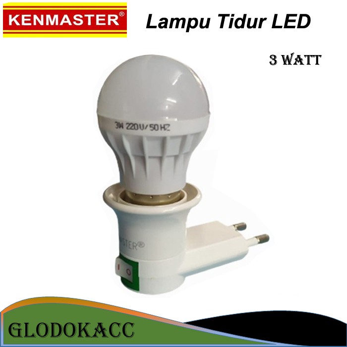 Lampu Tidur Colok Listrik Dinding kenmaster Night Light 3watt LED