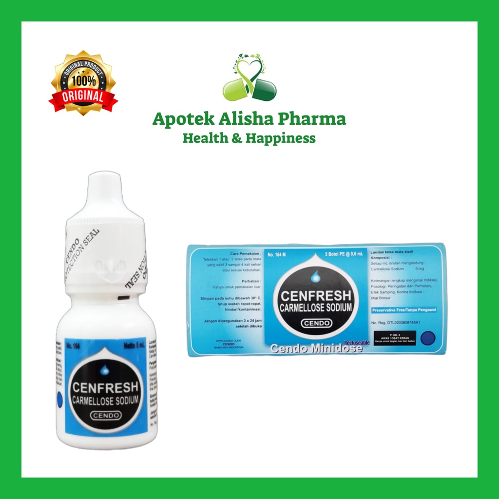 Cenfresh Tetes Mata 5ml / Minidose (Strip 5pcs) - Cendo Cenfres Eye Drops Tetes Mata Iritasi Ringan / Cenpres / Senfres MD
