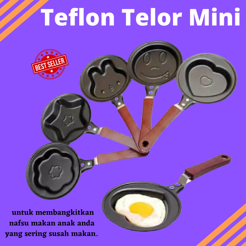 TERBARU!! Teflon Telor Mini Non Stick Frying Fry Pan Wajan Panci Kuali RANDOM