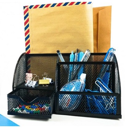

Gaya Desk Set / Pen Holder / Tempat Alat Tulis Jaring Jala Joyko Ds-22 Hemat