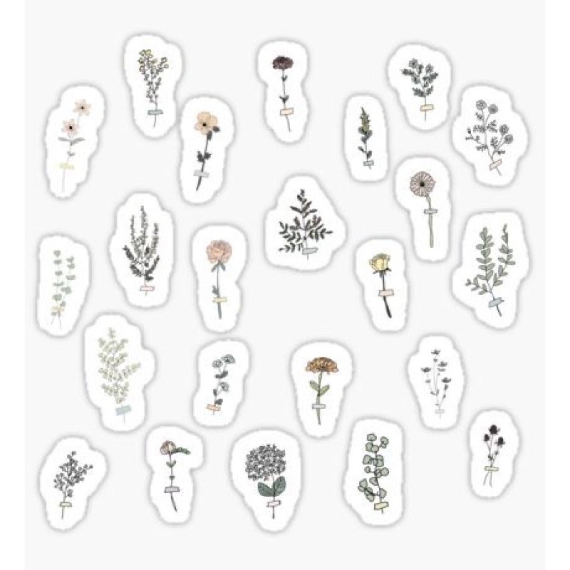 aesthetic flower sticker