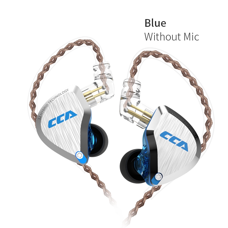 Cca C12 Earphone In Ear Hifi Bass 5ba + 1dd Hybrid Bahan Metal Dengan Fitur Noise Canceling
