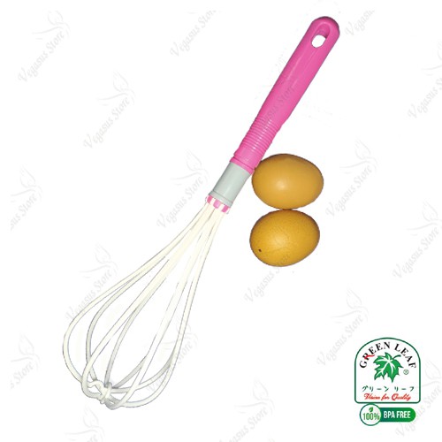 Kocokan Telur Pengocok Telor Green Leaf Anti karat BPA Free Hand Mixer Manual-Vegasus Store(COD)