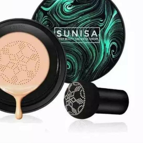 ➷ [ORI] SUNISA MUSHROOM HEAD AIR CUSHION CC/BB Cream ORIGINAL 100% + Kuas Kabuki ▲