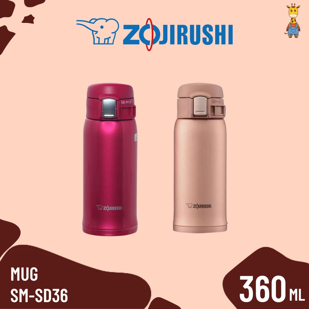 Zojirushi Mug SM-SD36 360mL - Vacuum Mug Botol Minum Air Panas Tumbler