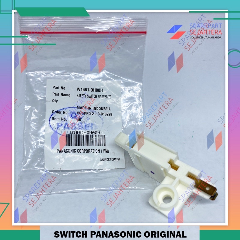 SWITCH PINTU PENGERING MESIN CUCI PANASONIC 2 TABUNG ASLI ORIGINAL