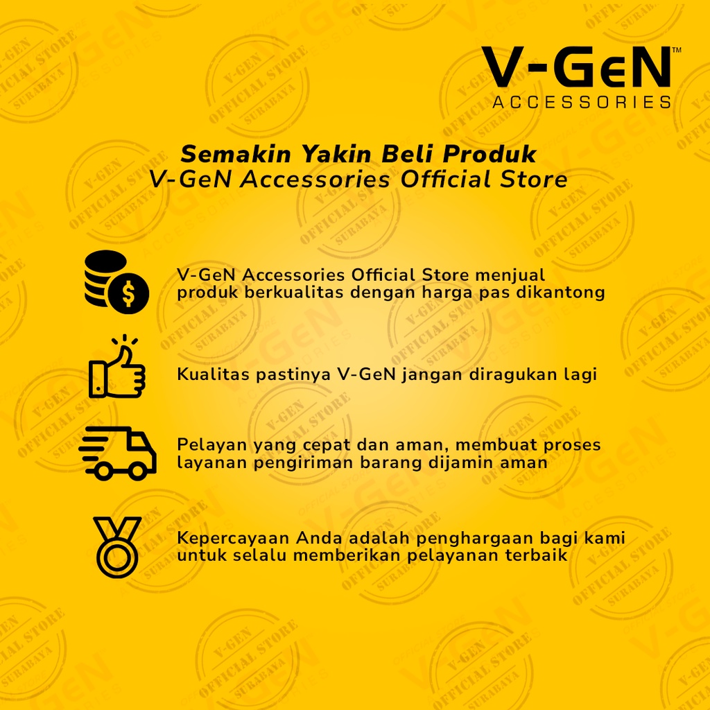 Headset Murah V-GeN VEP1-21 Wired handsfree Headset Stereo Sound VGEN