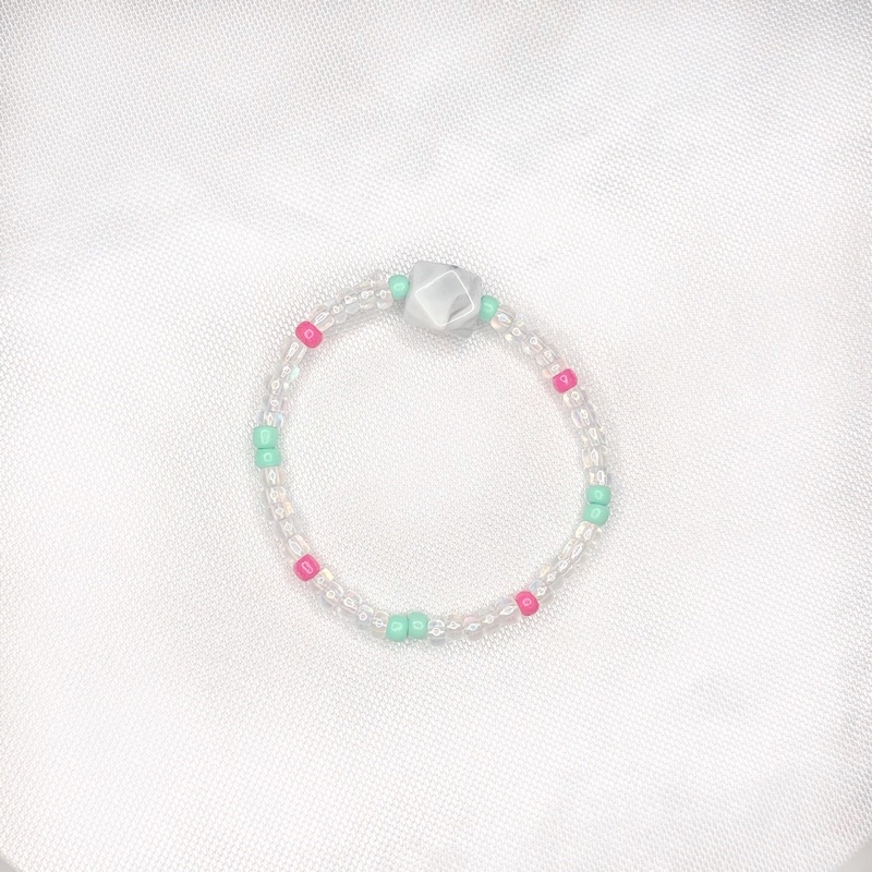 (NEW STOCK) Clear marble bracelet | Gelang manik | Bracelet beads