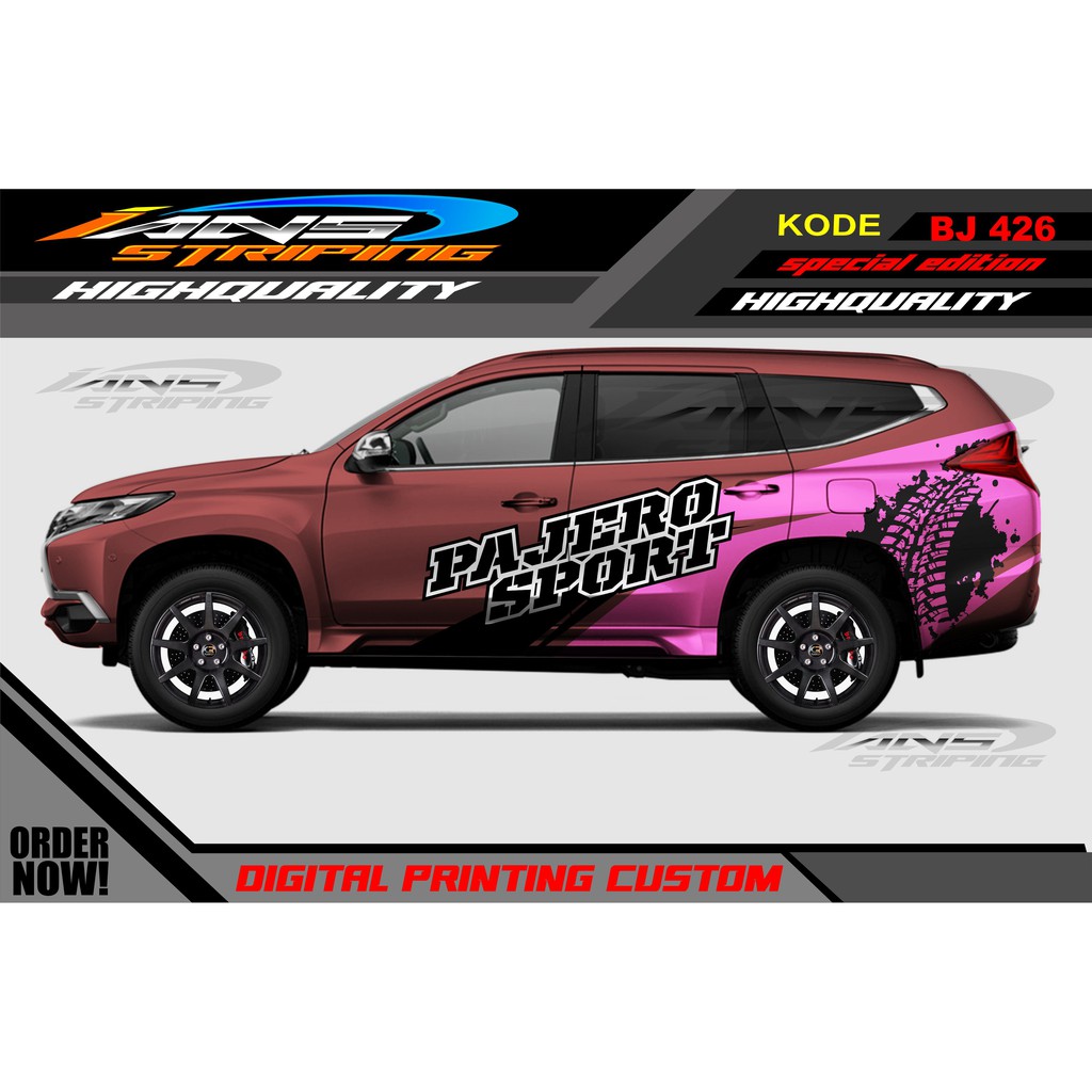 STICKER DECAL MOBIL PAJERO, FORTUNER / STIKER MOBIL PAJERO / STIKER PAJERO