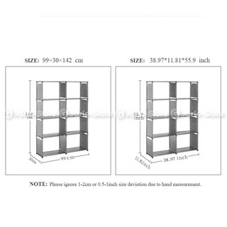  Rak  Buku Portable  DOUBLE Lemari  Serbaguna 2 Sisi 10 