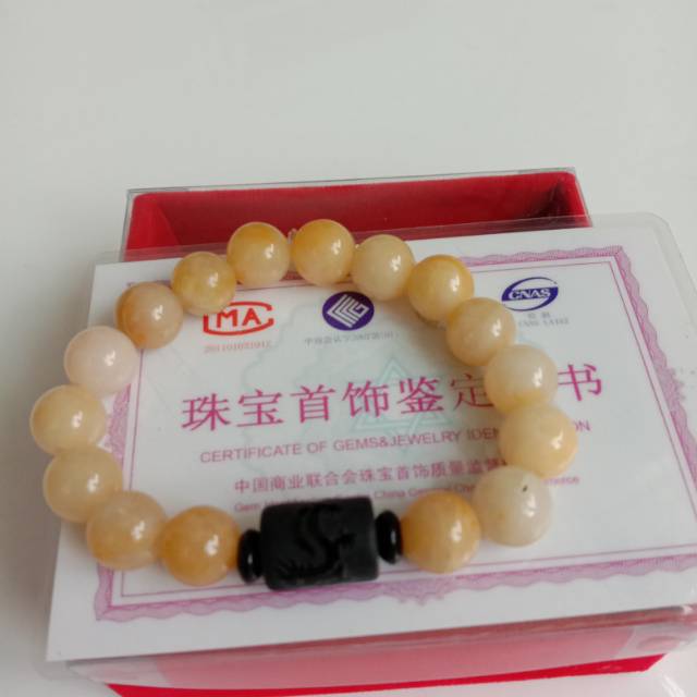 Gelang giok coklat natural model baru