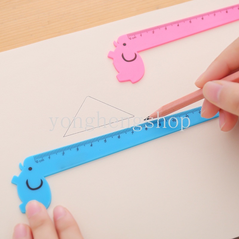 Penggaris Lurus Bentuk Kartun Jerapah Ukuran 15cm Untuk Alat Tulis Sekolah