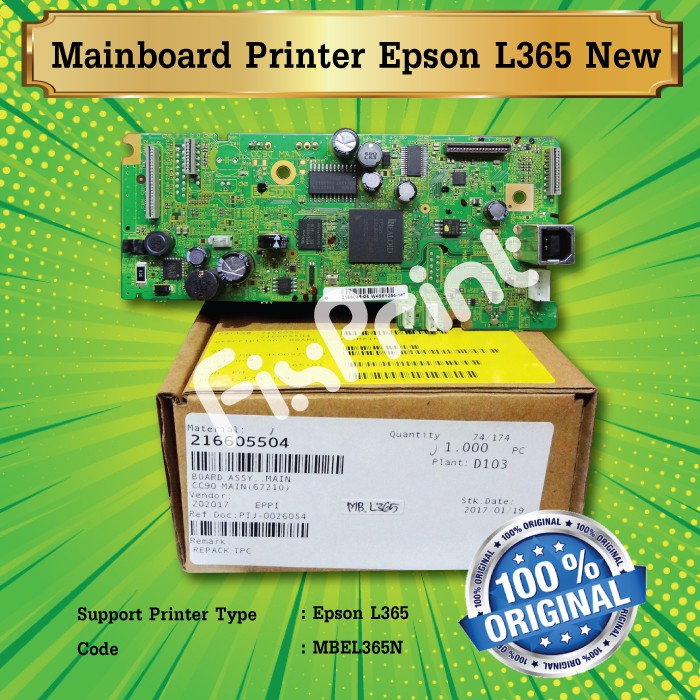 Mainboard Epson L365 New Original, Motherboard Board Printer L365 WiFi