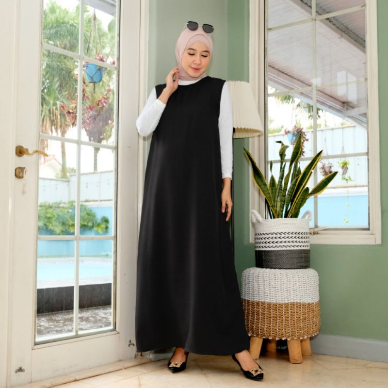 Zola Sleeveless Dress/Long Sleeveless Ld 100/Dress Lengan Buntung/Inner Dress Murah