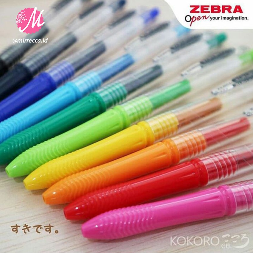 Jual ZEBRA KOKORO 0.5 MM GEL PEN / BOLPEN PULPEN WARNA WARNI Indonesia