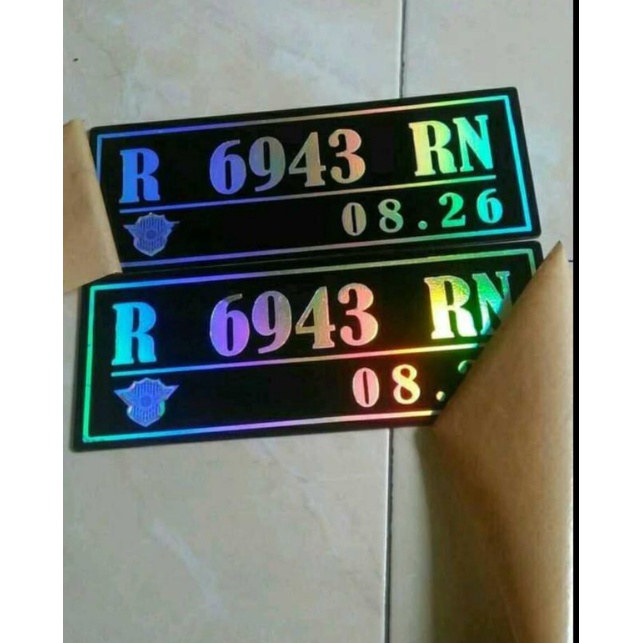 Plat Nomor Motor Akrilik Hologram
