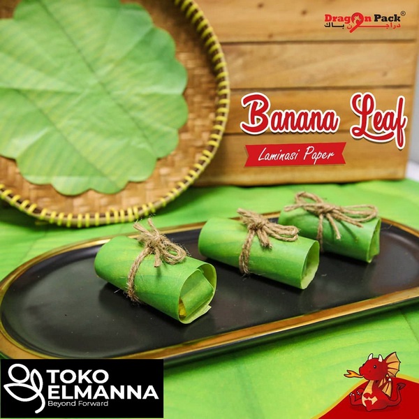 

Paper Wrap Kertas Laminasi Motif Banana Leaf Daun Pisang pack
