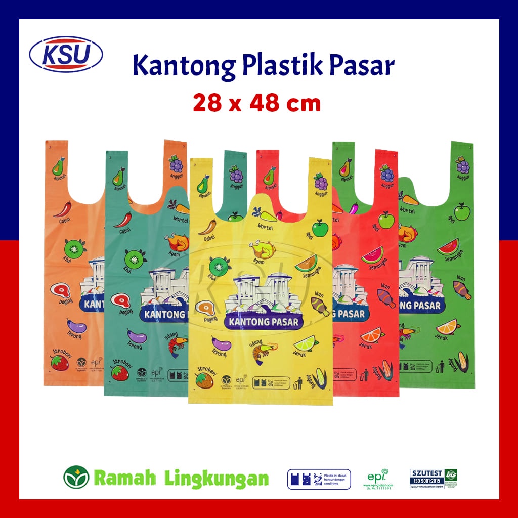 Kantong Plastik Kresek HD Pasar Ukuran 28/Kresek motif/Kantong pasar isi 45lbr