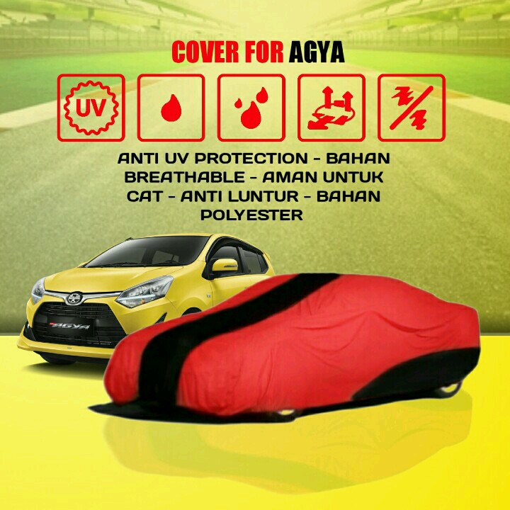 Toyota Cover Sarung Penutup Body Mobil Agya New 2021 Trd 2015 Outdoor 2017 Anti uv 2016