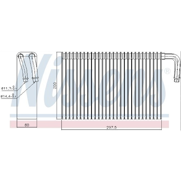 Evapurator AC BMW E39 X5 E53 - Nissens Denmark Mercy Evaporator