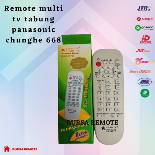 Remot / Remote TV Panasonik Tabung MULTI CHUNGHE tanpa setting series