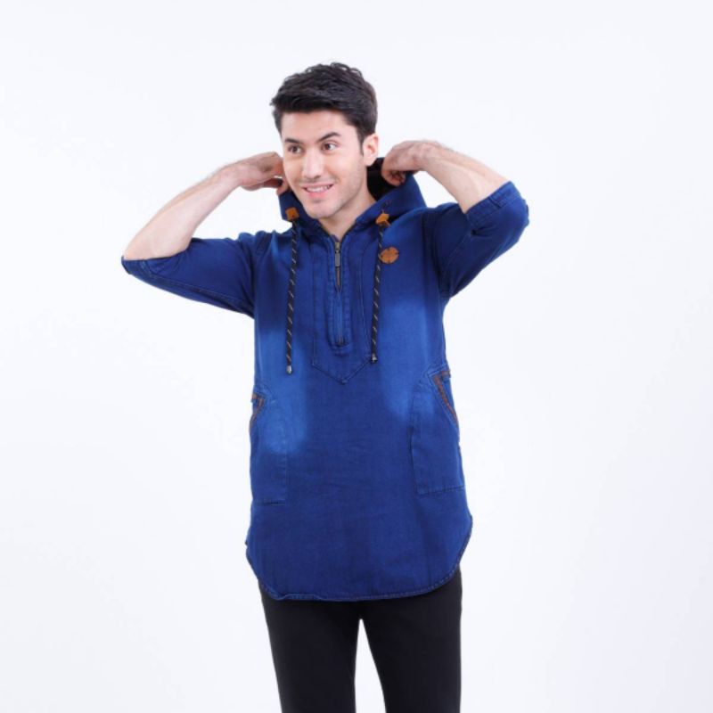 Kurta Jeasn Hoodie zipper premium