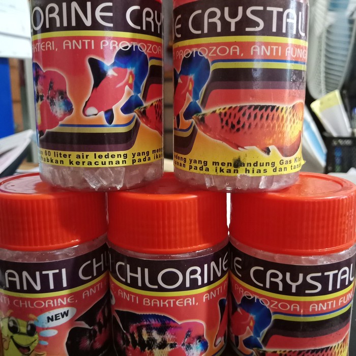 Anti clorine crystal 150gr - anti clorine / obat kaporit air aquarium