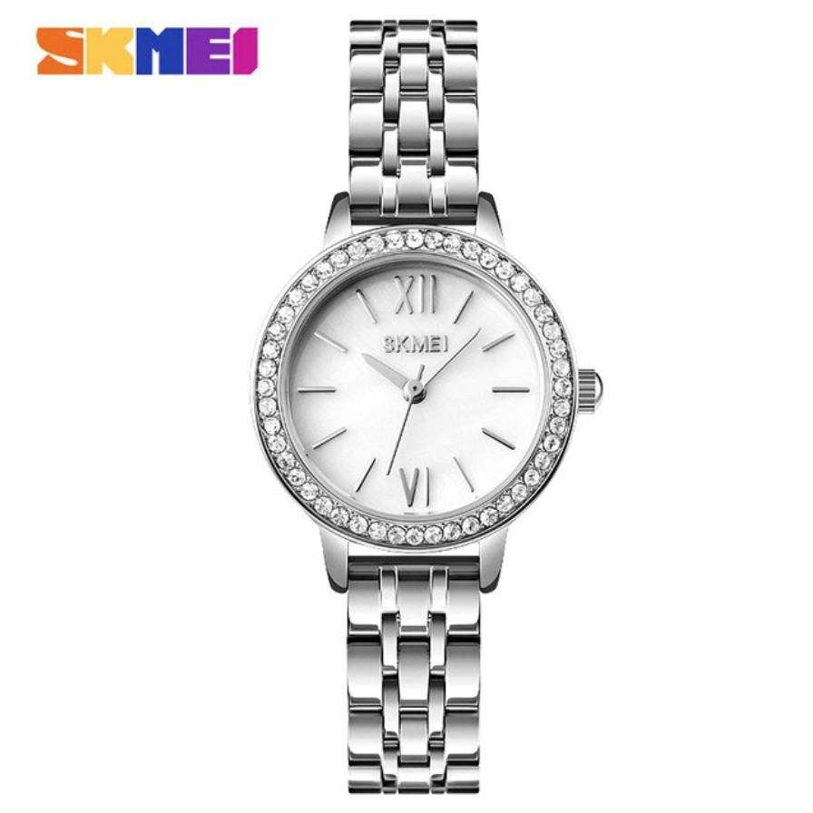 Jam Tangan Wanita SKMEI 1711 Stainless Steel Women's Watches Ladies Quartz Clock Anti Air