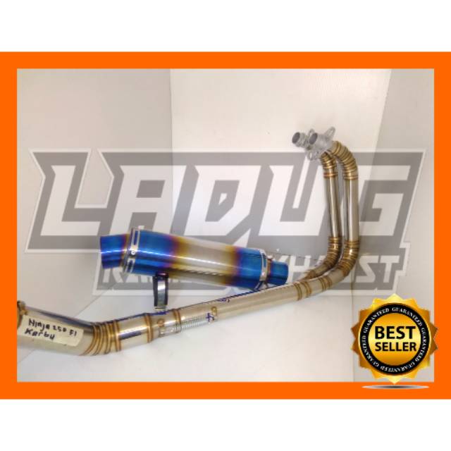 Knalpot Racing blue leheran full cacing 2 silinder all motor 250 CC all type CBR 250R ninja mono