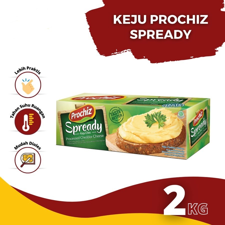 KEJU CHEDAR OLES PROCHIZ SPREADY 2KG HALAL SPREAD CHEDDAR CHEESE