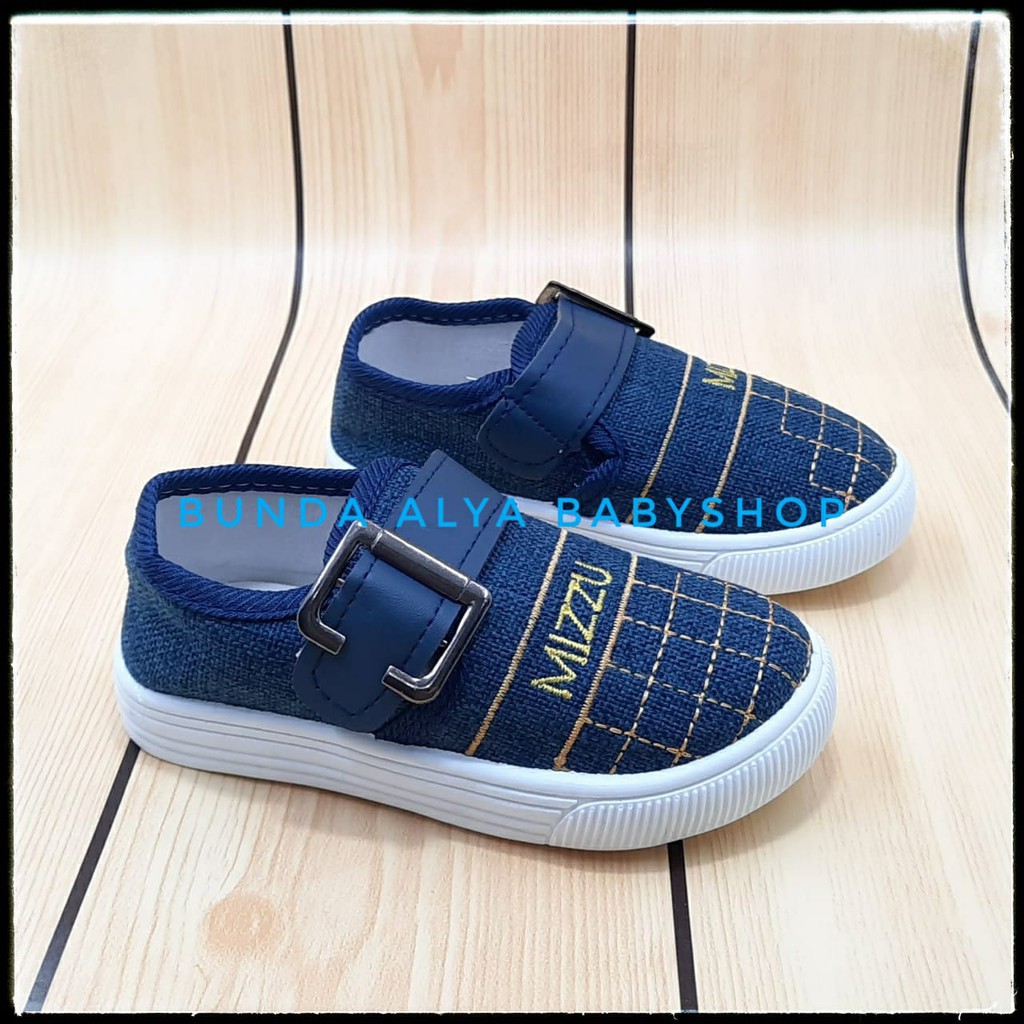 Sepatu Anak Laki Laki IMPORT 5 6 7 Tahun NAVY Alas Karet Anti Licin - Sepatu Anak Cowok Premium MIZZU Size 21 - 35