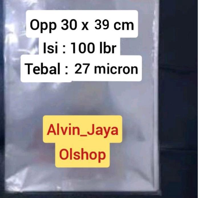 

Plastik bening agak tebal OPP Baju seal lem uk 30 x 39 cm / 05 tebal 27 micron isi 100 lembar/pack