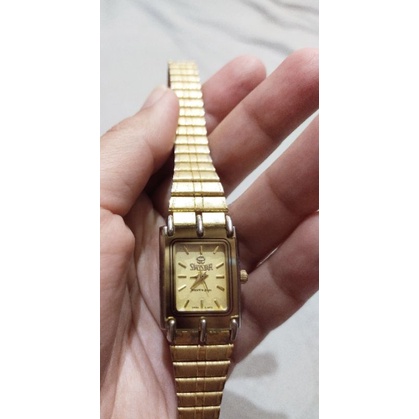 jam swisstar lady 22k gold plate seri 9570L