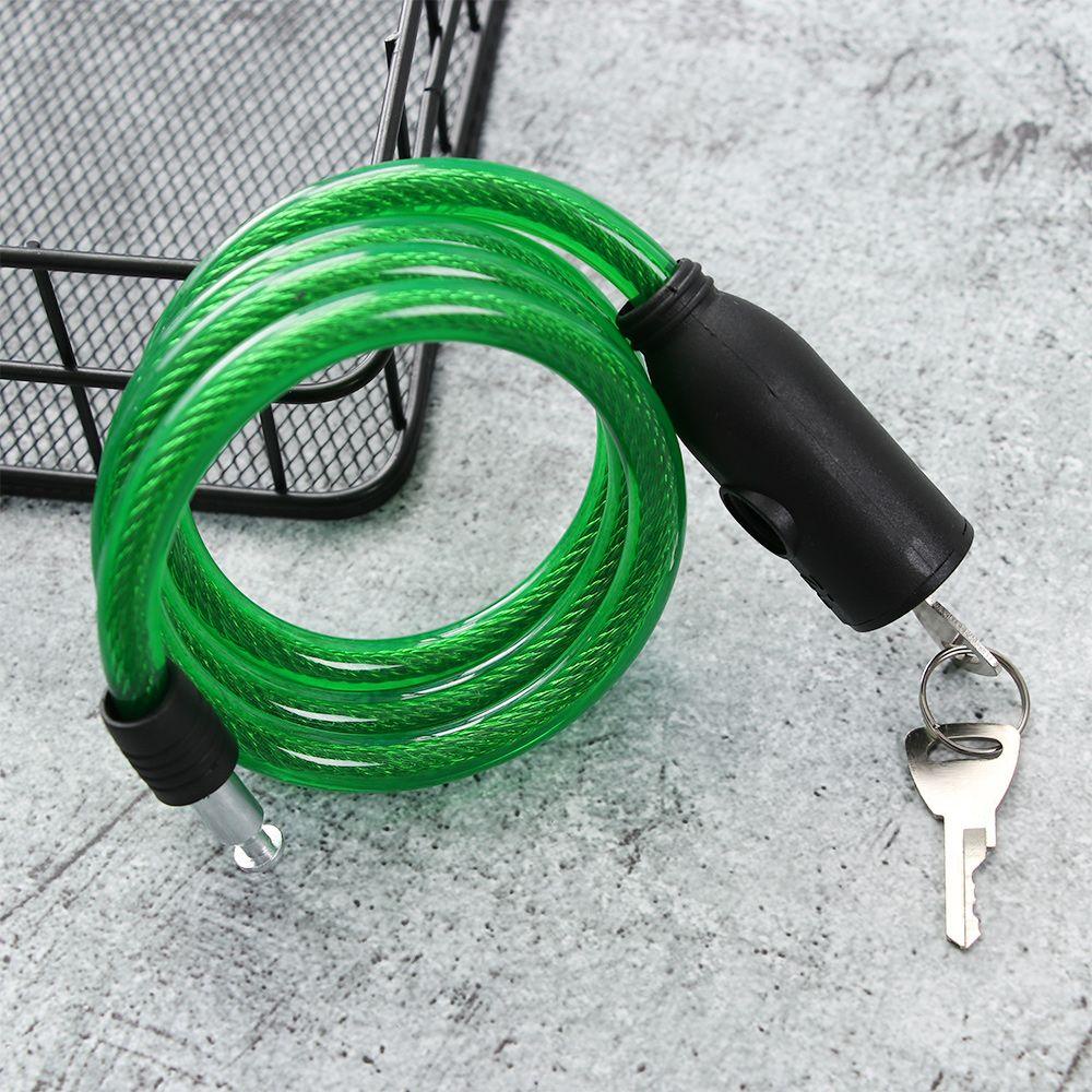 Populer Kabel Spiral Baja Riding Cycling Cable Kunci Sepeda Anti Maling Dengan 2kunci