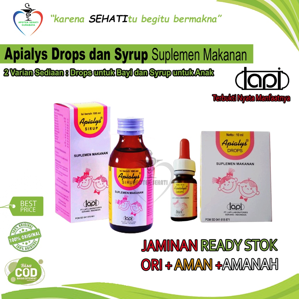 Apialys Syrup 100 ml Suplemen Kesehatan Anak Multivitamin