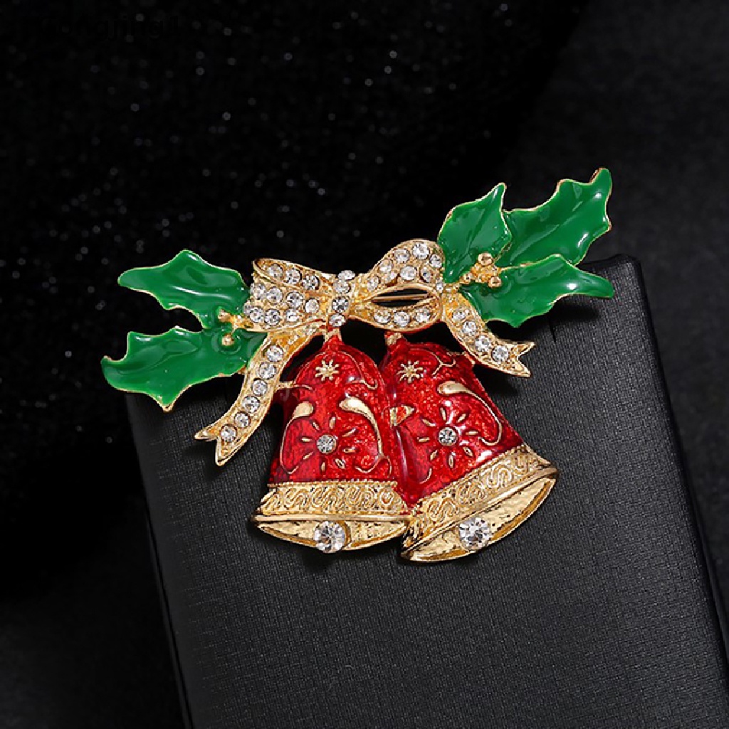 Gongjing1 Bros Pin Bentuk Wreath Natal Elegan Portable Untuk Wanita